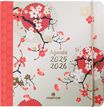 Agenda à élastique Sakura - 1 semaine sur 2 pages - 16,5 x 16,5 cm - fleurs de cerisiers - Oberthur