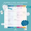 Calendrier mensuel Bien s'organiser - 30 x 30 cm - 12 feuillets - Oberthur