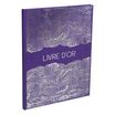 Exacompta - Livre d'or 100 pages tranche argent 27x22cm Japan violet