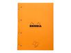 RHODIA - Bloc notes - A4 + (22,3 x 29,7 cm) - 160 pages - grands carreaux - perforés