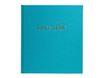 Exacompta POP'N CO - Livre d'or - 210 x 190 mm - 70 feuilles / 140 pages - papier blanc - cyan cover - carton recouvert de papier, tissu