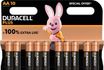 DURACELL piles 100% plus - 10 piles alcalines - AA LR06