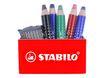 STABILO MARKDRY - Ensemble de marqueurs - non permanent - pour paperboard, tableau blanc, ardoise - bleu, noir, vert, rouge - 10 mm - 7 pièces