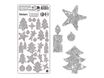 Cléopâtre - Jeu d'adhésifs de décoration - 27 pièces - noël - 10 - 40 mm - argent - non permanent