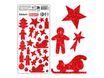 Cléopâtre - Jeu d'adhésifs de décoration - 27 pièces - noël - 10 - 40 mm - rouge - non permanent