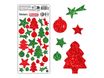 Cléopâtre - Jeu d'adhésifs de décoration - 32 pièces - noël - 10 - 40 mm - vert, rouge - non permanent