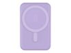 BIGBEN Connected - Banque d'alimentation - magnetic MagSafe wireless, Qi - 5000 mAh - 10 Watt - 2 connecteurs de sortie (USB, 24 pin USB-C) - violet