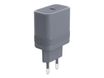 Force Power - Adaptateur secteur - UltraGaN technology - 65 Watt - PD (24 pin USB-C) - gris