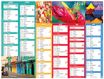 Oberthur - Calendrier Color story - 6 mois par page - 520 x 405 mm - daté