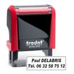 Tampon personnalisé avec 2 lignes - zone d'impression 26 x 9 mm - Trodat Printy 4910 rouge