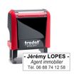 Tampon personnalisé avec 3 lignes - zone d'impression 38 x 14 mm - Trodat Printy 4911 rouge