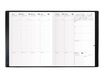 Quo Vadis Planning SD Impala - Agenda - semainier - 180 x 240 mm - papier blanc - couverture noire - plastique