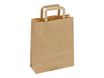 Sac Kraft Brun avec Poignées Plates – Lot de 250, 18+8x22 cm – Écologique et Résistant