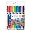 STAEDTLER 3200C12 - 12 feutres coloriage Design Journey à double pointe 1 mm, 3 mm assortis