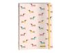 ONLINE - Carnet à puce - A5 - 72 feuilles / 144 pages - pointillé - dachshund - rose - carton plat