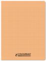 Conquérant Classique - Cahier polypro - 24 x 32 cm - 48 pages - grands carreaux (Seyes) - abricot