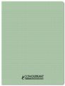 Conquérant Classique - Cahier polypro - 24 x 32 cm - 48 pages - grands carreaux (Seyes) - vert pastel