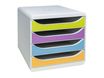 Exacompta - Module de Classement Big Box 4 Tiroirs Pop'N Co - Couleurs Assorties