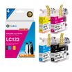 Cartouche compatible Brother LC123 - Pack de 4 - noir, cyan, magenta, jaune - G&G