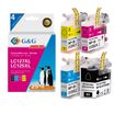 Cartouche compatible Brother LC125XL - Pack de 4 - noir, cyan, magenta, jaune - G&G