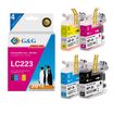 Cartouche compatible Brother LC223 - Pack de 4 - noir, cyan, magenta, jaune - G&G