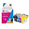 Cartouche compatible Brother LC422XL - Pack de 4 - noir, cyan, magenta, jaune - G&G