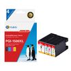 Cartouche compatible Canon PGI-1500XL - Pack de 4 - noir, cyan, magenta, jaune - G&G