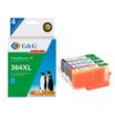 Cartouche compatible HP 364XL - Pack de 4 - noir, cyan, magenta, jaune - G&G