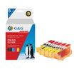 Cartouche compatible Canon PGI-525/CLI-526 - Pack de 4 - noir, cyan, magenta, jaune - G&G