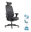Fauteuil de bureau NELSON - accoudoirs réglables - appuie-tête réglable - noir