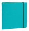 Agenda Année Civile - EXECUTIF PRESTIGE fas Multilingue - Couverture Silk avec élastique - Bleu turquoise - 16x16 cm - Semainier - 13 mois de décembre à décembre - Quo Vadis