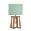 Lampe de Bureau BECKER - bois et tissu  sauge