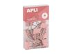 APLI Up North - Clip de cierre - metal - rosa - paquete de 15