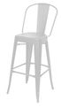 Lot de 2 tabourets hauts URBAN - blanc