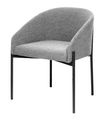 Fauteuil MILO - Tissu - gris