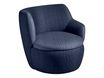 Fauteuil KURLY - velours côtelé - bleu marine