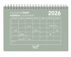 CALENDAR DIARY Multilingue - Couverture Oslo translucide - calendar vert - 16x24 cm - Mensuel - 12 mois de de janvier à décembre - Quo Vadis