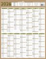 Calendrier bancaire année civile BOUCHUT "MAXI NATURA ANNUEL VERTICAL" 43*55 cm beige