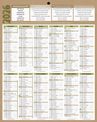 Calendrier bancaire année civile BOUCHUT "NATURA ANNUEL VERTICAL" 21*26,5 cm beige