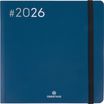 Agenda Flex - 1 semaine sur 2 pages - 16 x 16 cm - marine - Oberthur