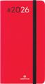 Oberthur Néa Flex 16 Pocket - Agenda - semainier - 89 x 165 mm - papier blanc - couverture rouge (pack de 6)