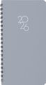 Agenda à spirale Portland - 1 semaine sur 2 pages - 9,5 x 17,5 cm - gris - Oberthur