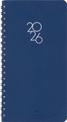 Agenda à spirale Portland - 1 semaine sur 2 pages - 9,5 x 17,5 cm - bleu - Oberthur