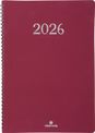 Agenda spiralé Galway - 1 semaine sur 2 pages - 22 x 30,7 cm - bordeaux - Oberthur