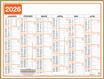 Oberthur Classique - Planificateur - fixation murale - 2015 - visualisation de 6 mois - 430 x 335 mm - daté