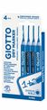 GIOTTO Dry Marker - 4 marqueurs - pour tableau blanc, ardoise - bleu