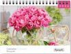 Calendrier chevalet 16x18cm 12 mois Aquarupella Bouquet