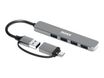 PORT Connect - Hub - USB-C/USB-A - 4 ports USB 3.0