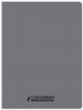 Conquérant Classique - Cahier polypro 24 x 32 cm - 96 pages - petits carreaux (5x5) - Gris
