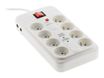 zenitech - Bloc multiprise - 8 prises - parafoudre - blanc